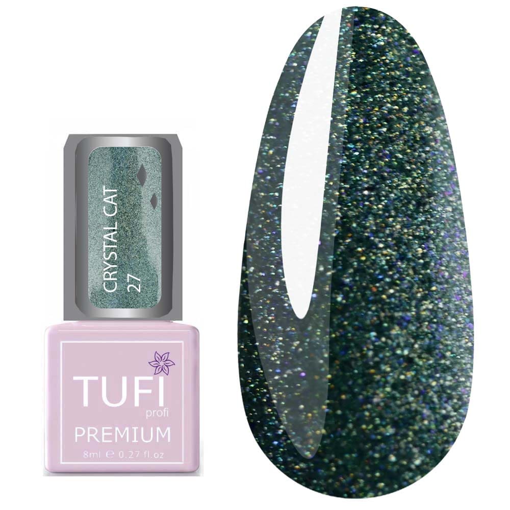Gellack TUFI profi PREMIUM Crystal Cat 27 Malachit-Holographik
