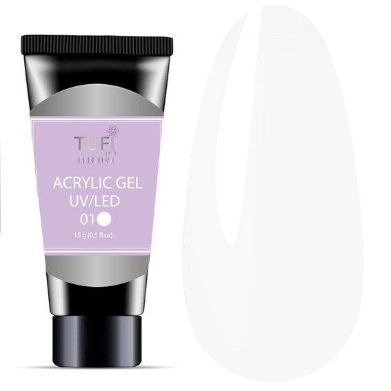TUFI profi PREMIUM Acrylgel 01 Weißer Schnee