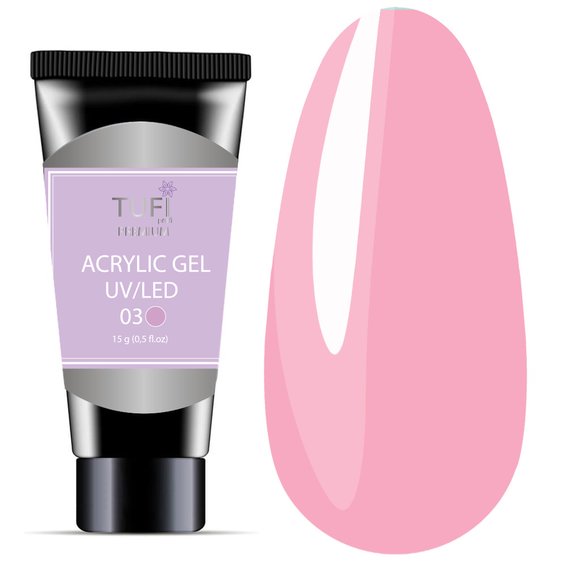 TUFI profi PREMIUM Acrylgel 03 Pink Dawn