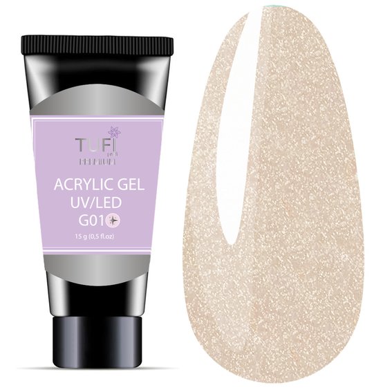 TUFI profi PREMIUM Acrylgel G01 Glänzender Kristall