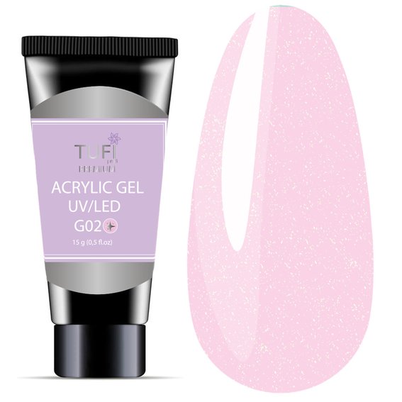 TUFI profi PREMIUM Acrylgel G02 Shining Rose