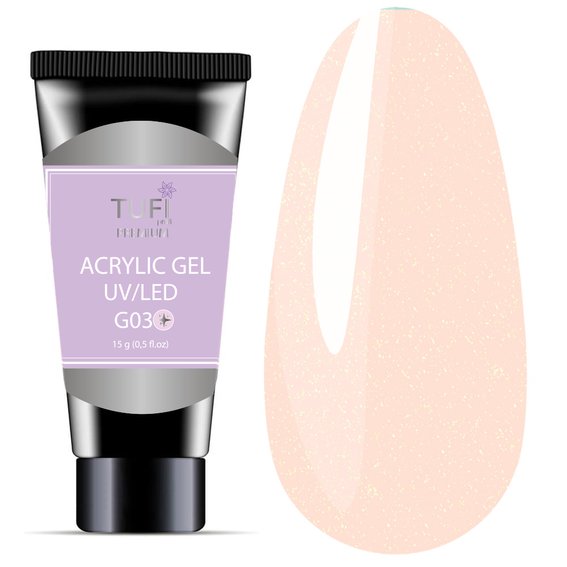 TUFI profi PREMIUM Acrylgel G03 Bright Snow