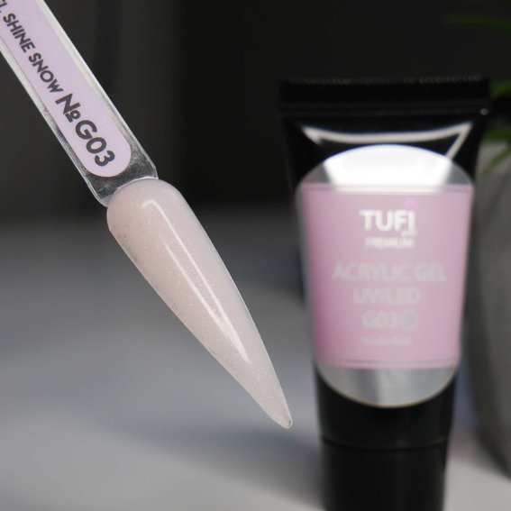 TUFI profi PREMIUM Acrylgel G03 Bright Snow