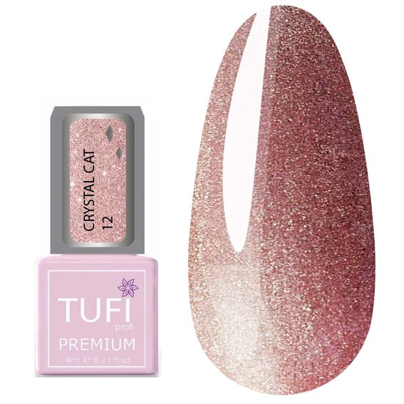 Gellack TUFI profi PREMIUM Crystal Cat 12 Peach Opal