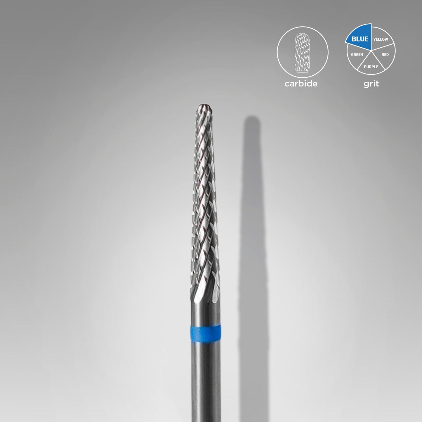 Hartmetallfräser "Kegel", Blau, Durchmesser 2,3 Mm / Arbeitsbereich 14 Mm