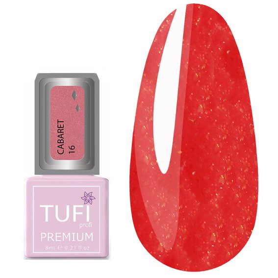 Gellack TUFI profi PREMIUM Cabaret 16 Beere mit Glitzer