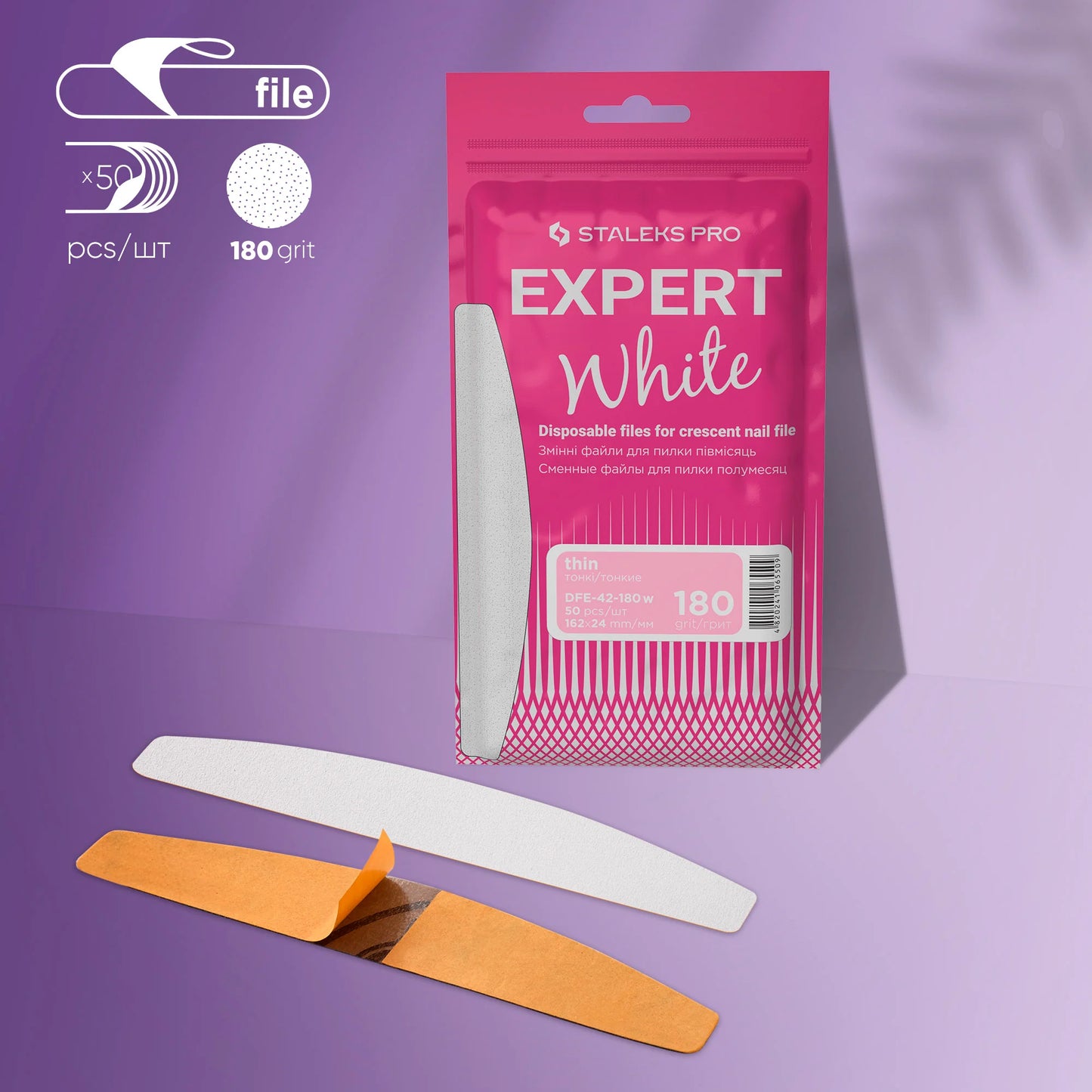 Klebende Wechselfeilen für die Halbmondförmige Nagelfeil EXPERT 42