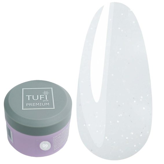 LED/UV-Gel mit Glitzer TUFI profi PREMIUM 09 White Frost