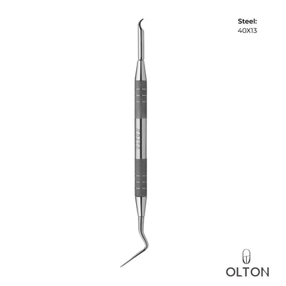 OLTON Podologische Nagel Kürette mit Raspel